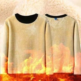 Men's Sweater Warm Berber Fleece Fleece-lined Thickened (Option: Black-M)