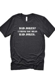 Dad Jokes Tee (Color: BLACK, size: L)