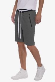 Weiv Mens French Terry Sweat Short (Color: Charcoal, size: 3XL)