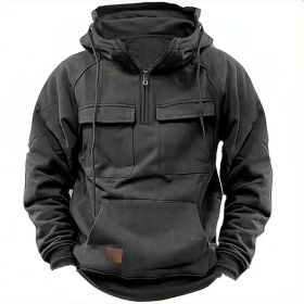 Men's Solid Color Casual Sweatshirt (Option: Gray-S)